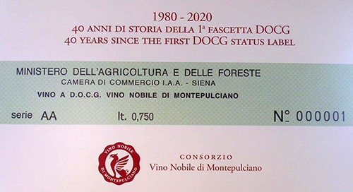 prima fascetta docg nobile di montepulciano